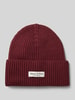 Marc O'Polo Beanie met labelpatch Bordeaux