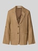 Christian Berg Woman Leinenblazer mit Paspeltaschen Mud