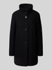 Fuchs Schmitt Lange jas met opstaande kraag en steekzakken Zwart