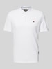 Napapijri Slim fit poloshirt met logostitching, model 'EAlIS' Wit