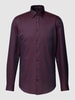 Jake*s Koszula biznesowa o kroju slim fit z listwą guzikową Ciemnoczerwony