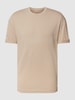 Drykorn T-Shirt mit fixierten Ärmelumschlägen Modell 'THILO' Beige
