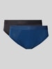 SLG Slip met label in band in een set van 2 stuks, model 'Base Brief' Antraciet