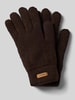 Barts Handschuhe mit Label-Patch Modell 'Witzia' Dunkelbraun