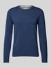 s.Oliver RED LABEL Gebreide pullover met ribboorden Donkerblauw gemêleerd