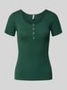 Pieces Slim fit T-shirt van katoenmix, model 'KITTE' Groen