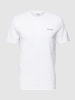 CK Calvin Klein T-shirt z detalem z logo Biały