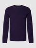 MCNEAL Gebreide pullover met ronde hals Aubergine gemêleerd