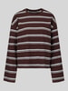 ONLY Relaxed Fit Langarmshirt aus reiner Baumwolle Modell 'FREJA' Schoko