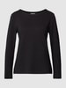 s.Oliver RED LABEL Sweatshirt mit Viskose-Anteil und fein strukturiertem Design Black