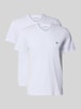 Emporio Armani T-Shirt mit V-Ausschnitt im 2er-Pack Weiss