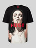 HUGO T-Shirt mit Label-Print Modell 'DUWEDIE' Black