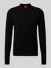 HUGO Strickpullover mit Polokragen Black