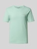 CK Calvin Klein T-shirt met labelprint, model 'ENLARGED' Lichtturquoise