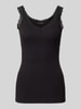 Christian Berg Woman Tanktop mit Spitzenbesatz Black