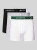 Lacoste Boxershorts mit elastischem Label-Bund im 3er-Pack Silber Melange