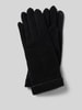 Roeckl Handschuhe aus Woll-Mix Modell 'Leather Piping Touch' Black