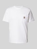 Carhartt Work In Progress T-Shirt mit Label-Patch Modell 'POCKET' Weiss