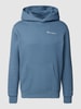 CHAMPION Oversized hoodie met labeldetail Rookblauw