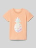 Tom Tailor T-Shirt mit Paillettenbesatz Apricot