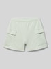 CHAMPION Regular fit sweatshorts met logopatch Rietgroen
