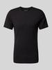 Bread & Boxers T-Shirt mit geripptem Rundhalsausschnitt Black