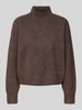 Neo Noir Relaxed Fit Strickpullover mit Woll-Anteil Modell 'Paulina' Dunkelbraun
