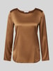 MM Blusenshirt mit Rundhalsausschnitt Modell 'MOLDAVA' Taupe