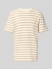 Only & Sons T-shirt met geribde ronde hals, model 'IAN' Beige