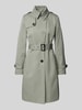 Jake*s Casual Trenchcoat mit Taillengürtel Schilf