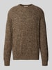 Selected Relaxed Fit Pullover aus reiner Baumwolle Modell 'TILUM' Mittelbraun