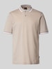 bugatti Poloshirt mit Label-Detail Camel