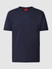 HUGO T-Shirt mit Label-Applikation Marineblau