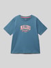 Jack & Jones T-Shirt mit Label-Print Modell 'DETROIT' Rauchblau