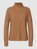 Joseph Janard Strickpullover mit Stehkragen Modell 'STR RH RIPP GROB' Camel