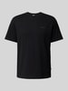 Pepe Jeans T-Shirt mit Label-Stitching Modell 'Connor' Black