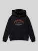 Jack & Jones Hoodie mit Label-Print Modell 'FREDERIKSBERG' Black