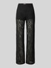 Jake*s Casual Hose mit weitem Bein und Spitzenbesatz Black