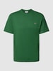 Lacoste T-shirt met ronde hals en labelstitching Groen