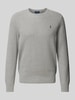 Polo Ralph Lauren Strickpullover mit Logo-Stitching Hellgrau