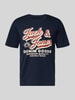 Jack & Jones T-shirt z nadrukiem z logo Granatowy