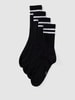 REVIEW Socken mit Kontraststreifen im 4er-Pack Black