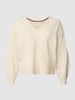 Tommy Hilfiger Curve PLUS SIZE gebreide pullover met labelapplicatie Beige