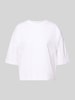 OPUS T-Shirt mit überschnittenen Schultern Modell 'Sarenzi' Weiss