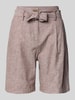 Christian Berg Woman Bermudas mit Stoffgürtel Camel Melange