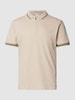 SELECTED HOMME Slim fit poloshirt met labeldetail, model 'TOULOUSE' Zand