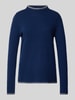 Christian Berg Woman Wollen pullover met opstaande kraag Donkerblauw