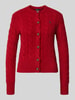 Polo Ralph Lauren Cardigan aus Wolle-Kaschmir-Mix mit Label-Stitching Dunkelrot