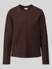 s.Oliver RED LABEL Relaxed Fit Sweatshirt aus Baumwoll-Mix Dunkelbraun