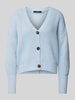 Vero Moda Regular Fit Strickjacke mit Ballonärmeln Modell 'LEA' Hellblau